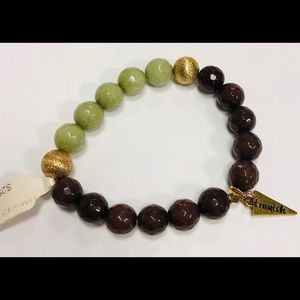 Erimish semi precious stretch stack Bracelet NWT